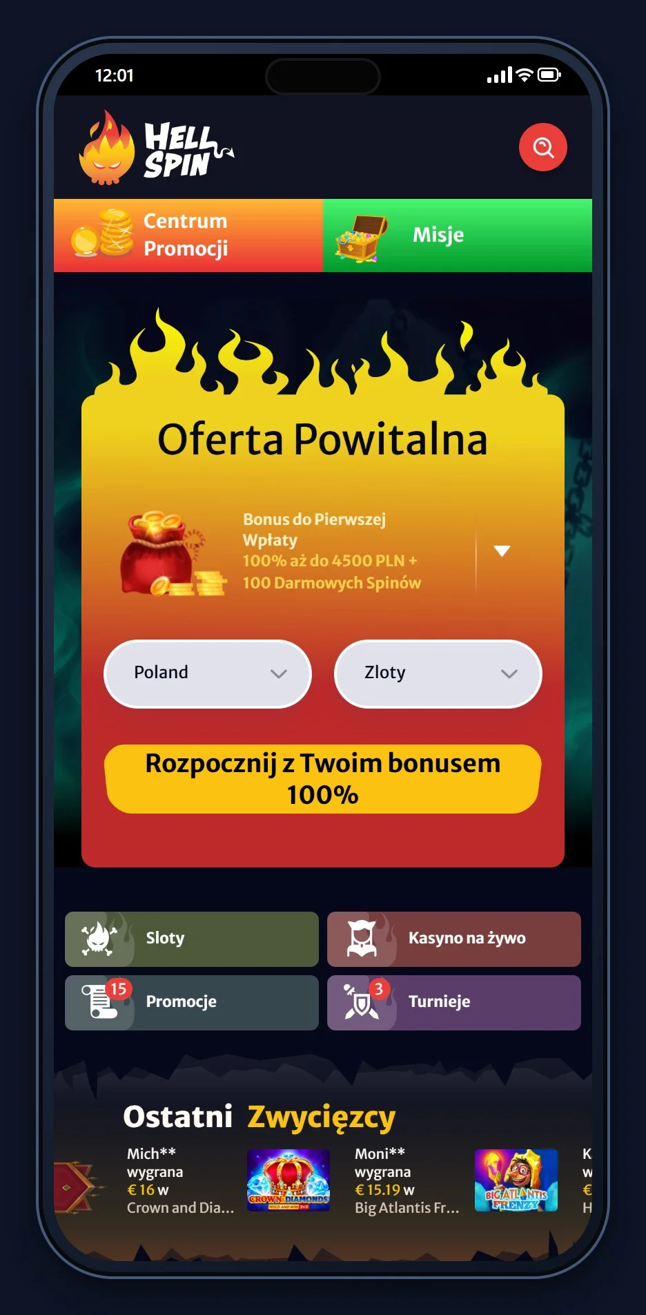 ethereum casino: strona główna kasyna HellSpin