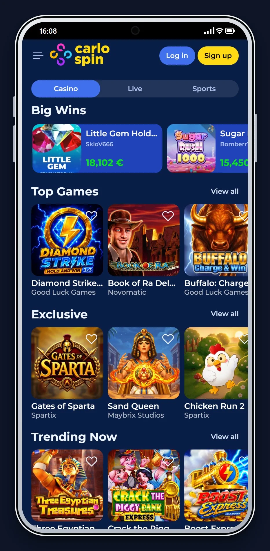 crypto casino ethereum: startsidan på casinot CarloSpin