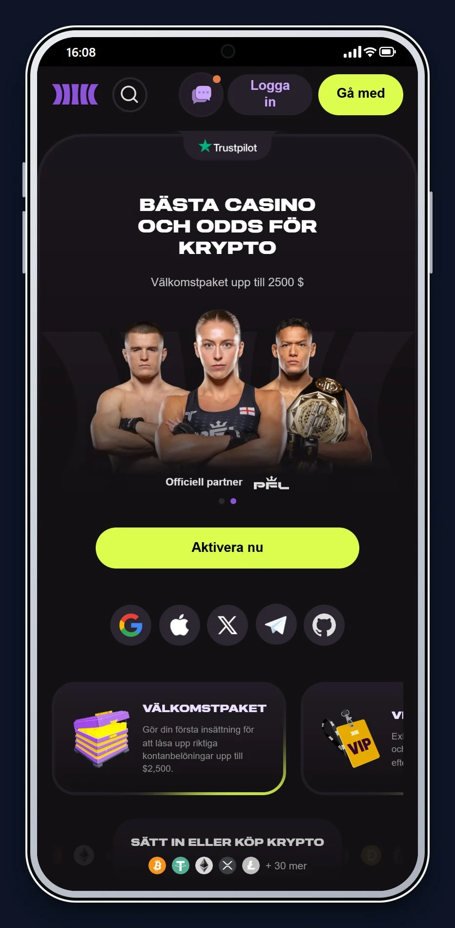 ethereum casinos: startsidan hos Cloudbet