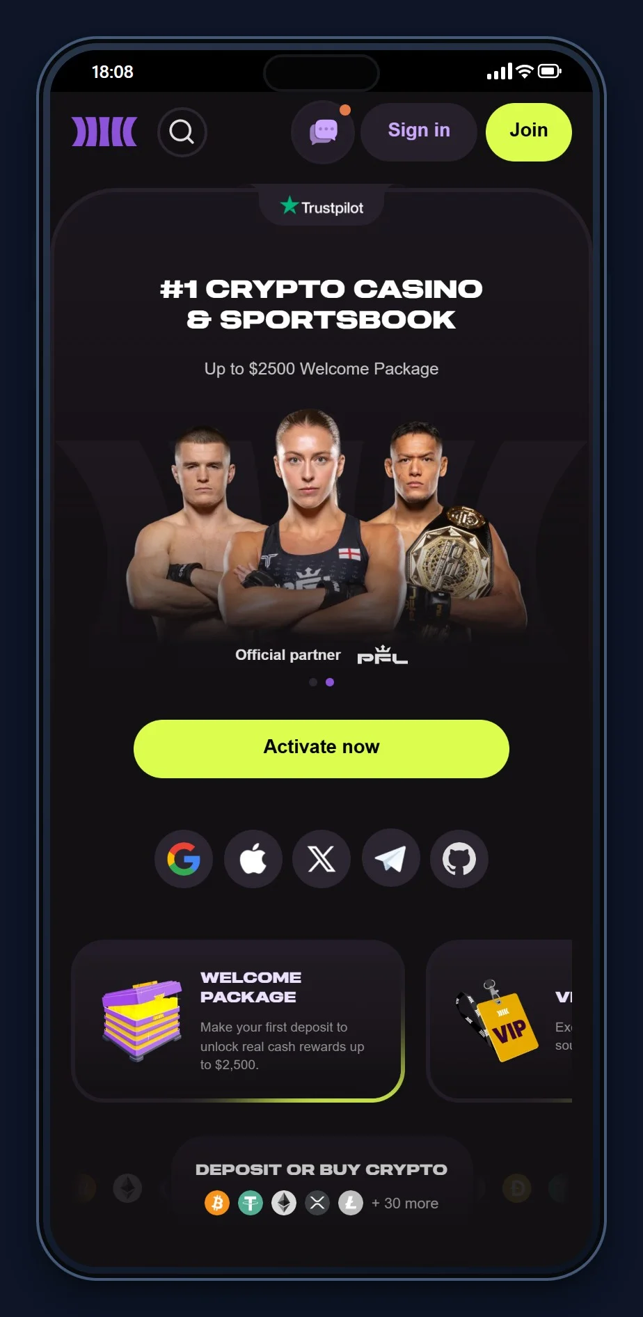 casino ethereum: the Cloudbet casino lobby